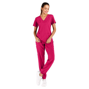 Conjuntos de uniformes de hospital personalizados para mujer, nuevo uniforme de enfermera médica, uniformes médicos cortos de poliéster Spandex para correr, uniformes de hospital - Product Image 2