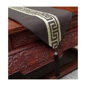 Mehendi Colour Turkish Style Embroidered 100% Organic Cotton GOTS Certified Luxury Elegant Wedding Rectangular <b>Table</b> <b>Runners</b> - Product Image 3