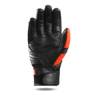 Men's Orange Leather Gloves With Knuckle Protection Motorcycle Auto Racing Wear Full Finger Unisex Thermal Gloves - Product Image 3