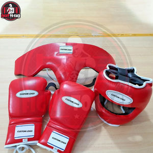 Ensemble d'entraînement de boxe de qualité supérieure, personnalisable et durable, comprenant des gants, des pads de frappe, un casque de protection, équipement de protection complet, boxe authentique - Product Image 2