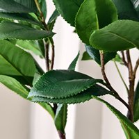 Plantes artificielles Real Touch Greenery, feuilles de Ruscus italien et de Camélia, pour arrangements de mariage et décoration intérieure
