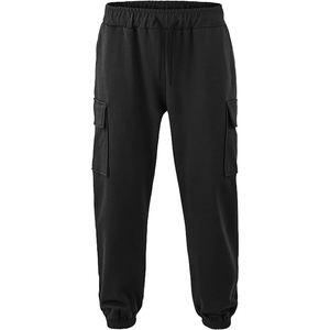 Pantalon cargo pour homme, taille élastique, cordon de serrage, pantalon streetwear avec poches utilitaires - Product Image 2