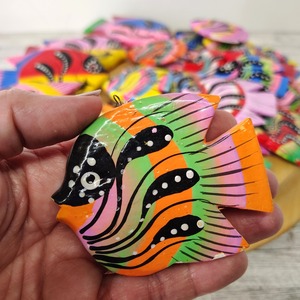 รูปปั้นปลาทำจากไม้สำหรับตกแต่งบ้านและสำนักงานทำด้วยมือ - Product Image 5