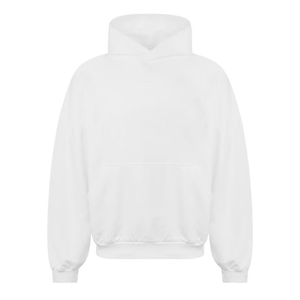 Sudadera blanca sencilla sin Sudadera con capucha para trajes casuales diarios Sudadera con capucha cálida para invierno Sudadera con capucha de gran tamaño hecha a medida con manga larga - Product Image 2