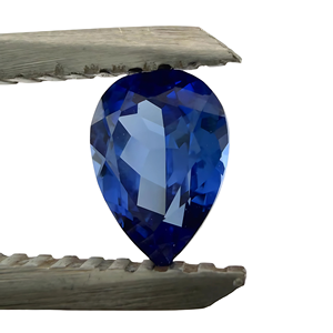Zafiro Azul Personalizado, Corte Pera, Cultivado en Laboratorio con Tratamiento Térmico, Venta al Por Mayor - Product Image 2
