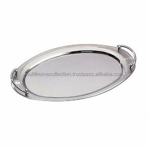 Ustensiles de cuisine les plus vendus plateau de service Top qualité moderne nordique métal fait à la main plat jus plateaux rond miroir plateau de service - Product Image 6
