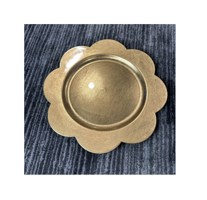 Assiette de chargeur en laiton design de haute qualité cuisine et table décorative design fait main artisanat naturel prix bon marché - Product Image 6