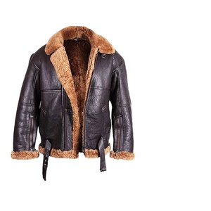 Elegant Casual Unisex <b>Fur</b> Leather Bomber <b>Jacket</b> Hooded Corduroy Washed Zipper OEM Service Stylish Soft Comfortable Warm <b>Lined</b> - Product Image 3