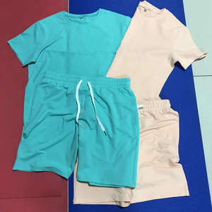 Conjunto Deportivo de 2 Piezas para Hombre, Estilo Urbano, Personalizado, Nuevo, de Algodón, para Gimnasio, con Camiseta y Pantalones Cortos - Product Image 5