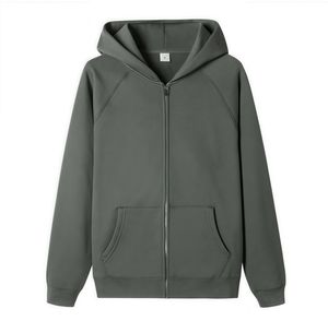 เสื้อฮู้ดคาร์ดิแกนแบบมีซิปเต็มตัว คุณภาพสูง ตัดเย็บตามสั่ง ผ้าฝ้ายทรงหลวม สวมใส่ได้ทั้งชายและหญิง - Product Image 3