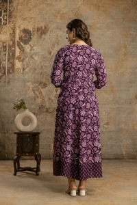 Robe Anarkali en rayonne de qualité supérieure fabriquée en Inde avec dupatta, imprimé de table, broderie de séquence, tenue de fête, ensemble kurta - Product Image 6