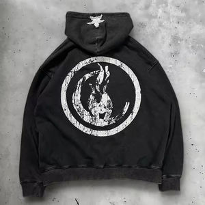 Ensemble pull à capuche surdimensionné en coton à broderie et pantalon de survêtement évasé personnalisable - Product Image 4