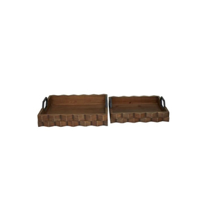 Organisateur de cuisine Plateau de service en bois Forme personnalisée Plateaux de service de grande taille Plateau de table basse à prix abordable - Product Image 2