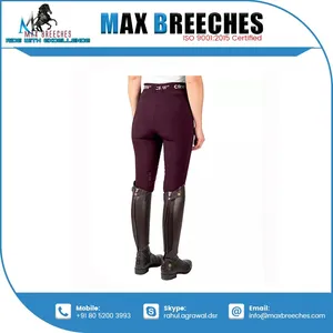 Pantalones ecuestres de nailon de alta calidad con cómodo parche de rodilla de silicona etiqueta privada al por mayor disponible para montar a caballo - Product Image 1