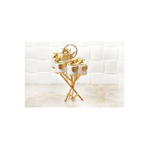 Jarra Zigzag de Porcelana Dorada de Alta Calidad, Ecológica y Clásica, Artesanía Turca de Lujo, para Almacenamiento de Hierbas y Especias - Product Image 2