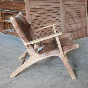 เก้าอี้ขี้เกียจหนังแพะแท้กลางแจ้งสำหรับห้องนั่งเล่นเฟอร์นิเจอร์ในบ้านและอพาร์ตเมนต์ - Product Image 4