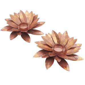 Luxurious lotus design votive <b>holder</b> indoor & <b>outdoor</b> tealight <b>candle</b> <b>holder</b> for home hotel office wedding party decoration - Product Image 5