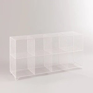 Étagère à chaussures en fil métallique de grande taille blanchir la couleur Design moderne organisateur de maison affichage utilitaire étagère polyvalente prix de quantité en vrac - Product Image 1