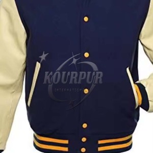 Chaquetas de béisbol universitaria de lana de gran tamaño para hombre con cuello levantado logotipo personalizado parches bordados al por mayor etiqueta personalizada logística - Product Image 6