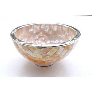 Premium Quality Mother of <b>Pearl</b> Bowl for Home Restaurant Food Servingware Polished Metal with Restaurant Tables <b>Top</b> for Parties - Product Image 3