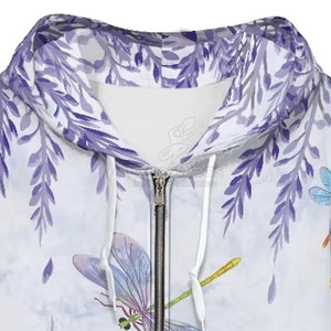 Sudadera con capucha con cremallera transpirable de moda adecuada para impresión personalizada Sudadera con capucha con cremallera completa de moda con diseño cómodo y holgado - Product Image 4