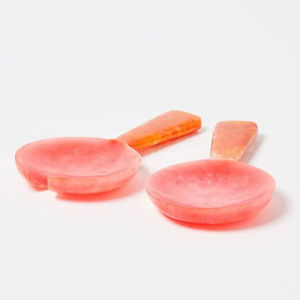 Ensemble de couverts à salade en résine rose au design unique, cuillères et fourchettes en époxy, vaisselle de cuisine, ustensiles pour servir les aliments, outils de buffet de restaurant - Product Image 1