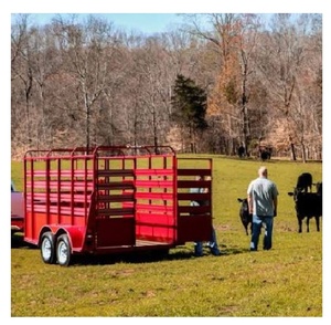 Remolque Agrícola de Servicio Pesado para Ganado, Ovejas y Caballos, Remolque Utilitario Agrícola con Estructura de Acero Resistente - Product Image 1