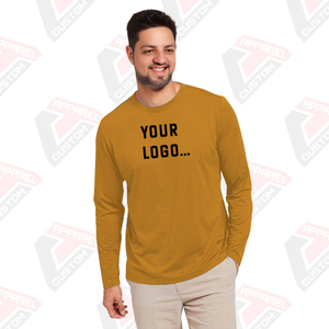 Heritage Men's Long Sleeve Cotton Jersey T-<b>Shirt</b> Timeless Comfort with Eco-Friendly Features-Summer Denim Batik <b>Corduroy</b> Fabrics - Product Image 3