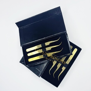 Pinzas de Acero Inoxidable GETUP BROSONS IMPEX con Punta de Fibra de Plasma Dorada Lisa, Antiestáticas, Antimagnéticas, de 10 mm - Product Image 3