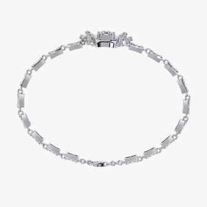 Bracelet Tennis en or blanc en forme de nœud avec diamant de laboratoire Moissanite 14K pour femme à un prix abordable - Product Image 2