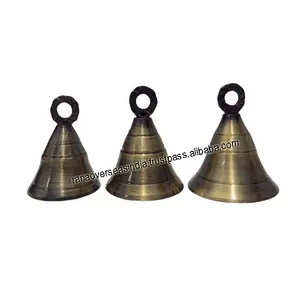 Dual Tone Modern Hanging Brass Bells For Indoor And Outdoor Decoration