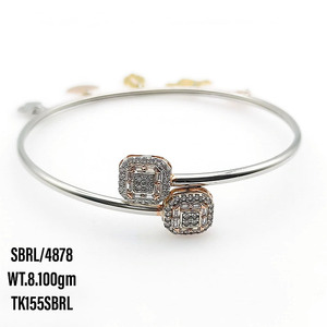 Bracelet en argent CZ en forme de coeur 925 Sterling Zircon cubique pavé réglage bracelets de Tennis solides pour les filles fête et cadeau - Product Image 2