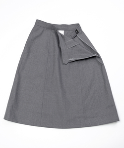 Enormous Prices Excellent Quality Six-Gored Zipper <b>Knee</b> <b>Length</b> Flare <b>Skirt</b> C6-Gray Breathable Anti-Wrinkle Japan Style <b>Women</b> - Product Image 2
