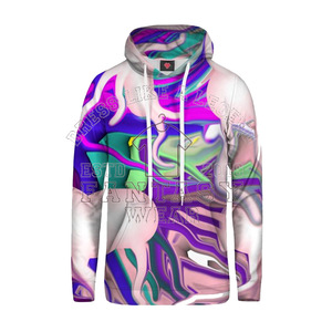 FANTASY WEAR 2026 Vente en gros Sweat à capuche oversize en polaire 350 GSM multicolore, design personnalisé, logo imprimé, sans cordon - Product Image 3