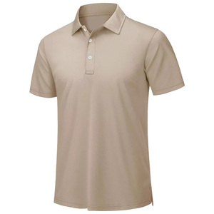 100% Polo en polyester pour hommes Polos blancs unis de haute qualité Polo de golf brodé à manches courtes personnalisé - Product Image 4