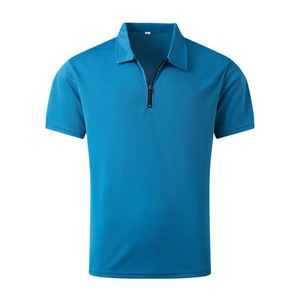 Verano Casual manga corta cremallera Polo camiseta hombres - Product Image 1