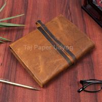 Adorable cuaderno de diario de viaje A5, cuero suave Natural, 120 páginas, recargable, PU, marrón, diario de escritura, papel blanco interior A4