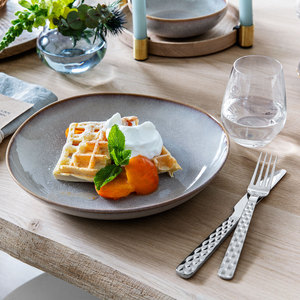 Ensemble de couverts en acier inoxydable à poignée martelée couleur argent plaqué ustensiles de cuisine cadeaux de fête ensemble de couverts de mariage de 4 pièces - Product Image 3