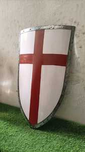 Caballero Medieval Cruz Calentador Escudo Batalla Guerrero Hecho a mano Armadura medieval Escudo hecho a mano - Product Image 5