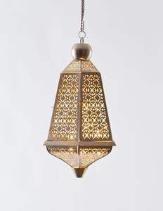 <b>Golden</b> Metal Moroccan Lantern With Antique Look Perfect For <b>Wedding</b> Ceremony <b>Anniversary</b> Celebration And Elegant <b>Decoration</b> - Product Image 1