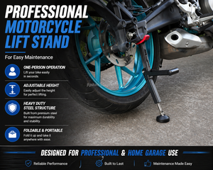 Supporto Portatile per Moto JFG, Cavalletto Regolabile per Ruota Posteriore, Strumento Compatto per Manutenzione in Garage - Product Image 4