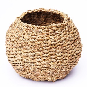 Cesta de paja de caña de algas marinas naturales 100%, venta al por mayor, almacenamiento directo de fábrica, cesta para plantas de lavandería, fabricación de exportación, Bangladesh