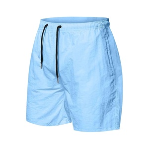 Short d'entraînement sportif High Street pour hommes Short de baseball d'été à taille élastique avec motif solide teint en plaine à bas prix - Product Image 2