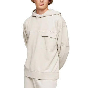 Últimas sudaderas con capucha de lana de algodón de moda para hombres personalizadas con impresión de descarga bolsillos delanteros personalizados sudaderas con capucha de varios colores para hombres - Product Image 3