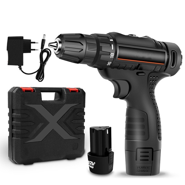 12V Power Drill Driver with Li-ion Battery/Charger Electric Drilling Machine Impact Rechargeable Power Tool Factory Wholesale