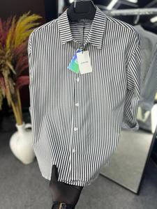 Camisa informal de manga larga de lino satinado para hombre, ropa de playa de verano con botones, Vestido ligero y transpirable para primavera - Product Image 2