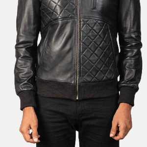 Branded High Street Style Genuine Cow <b>Leather</b> Eco-Friendly Plus Size Men's High Quality Waterproof Breathable Stand <b>Jacket</b> Front - Product Image 5