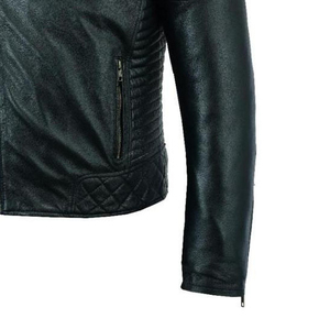 Street Style Fashion Pure <b>Leather</b> <b>Jacket</b> For <b>Men</b> - Product Image 5