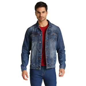 Chaqueta vaquera informal a la moda para hombre al por mayor diseño personalizado talla grande característica invierno tejido calidad exportación Bangladesh - Product Image 1
