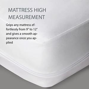 Tapis de lit de luxe blanc de qualité supérieure, tapis de mahjong, protecteur, rembourrage en coton, doux, hypoallergénique, écologique, imperméable, toutes saisons - Product Image 2